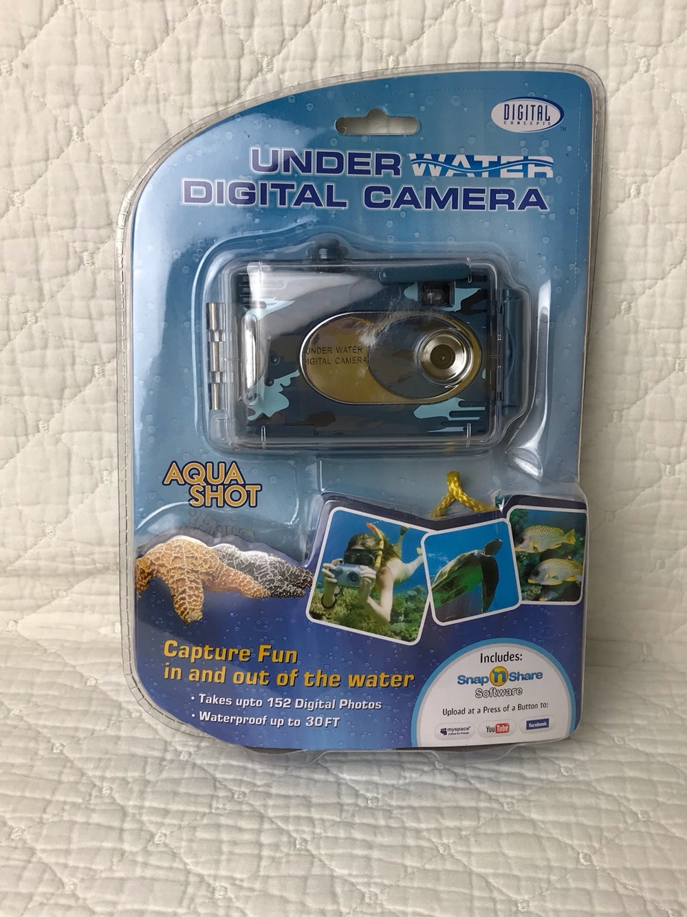 Aqua Shot Under Water Digital Camera Kids New